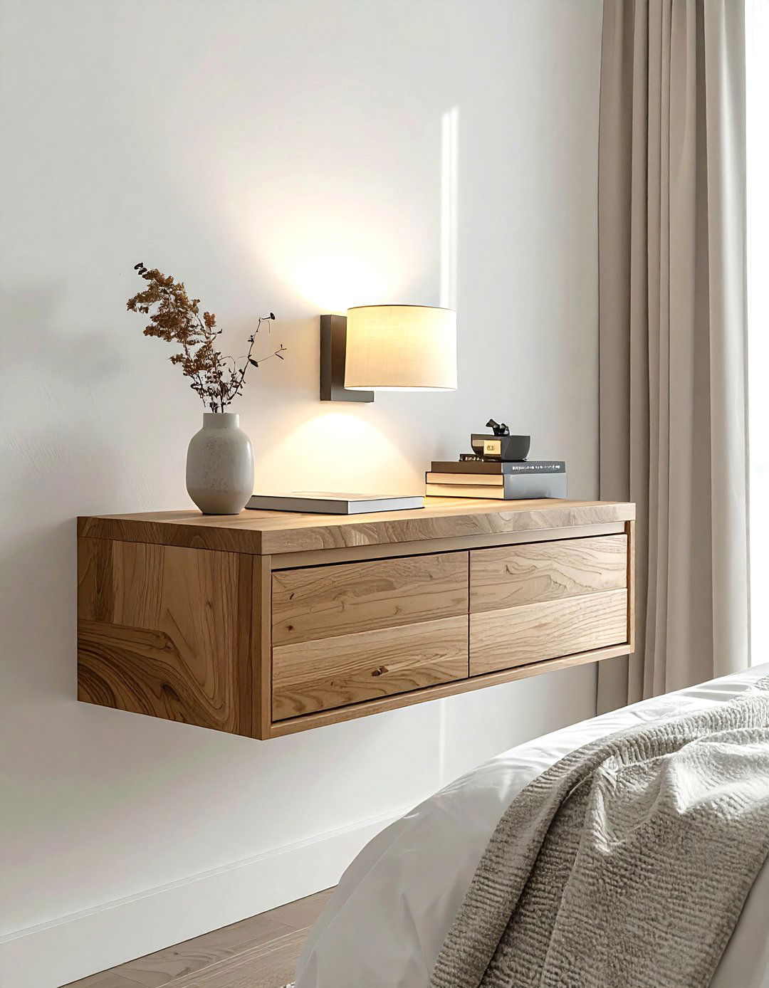 Floating Side Table - 30 living room side table ideas