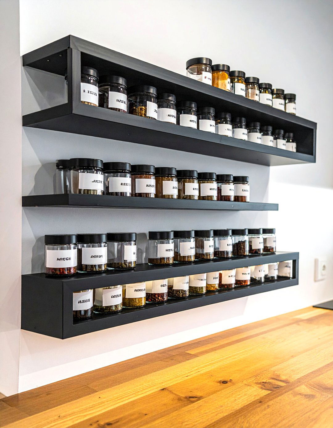 Floating Spice Shelves - 30 spice rack kitchen ideas