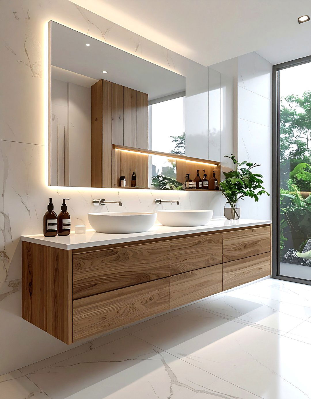 Floating Vanity - 30 bathroom room settings