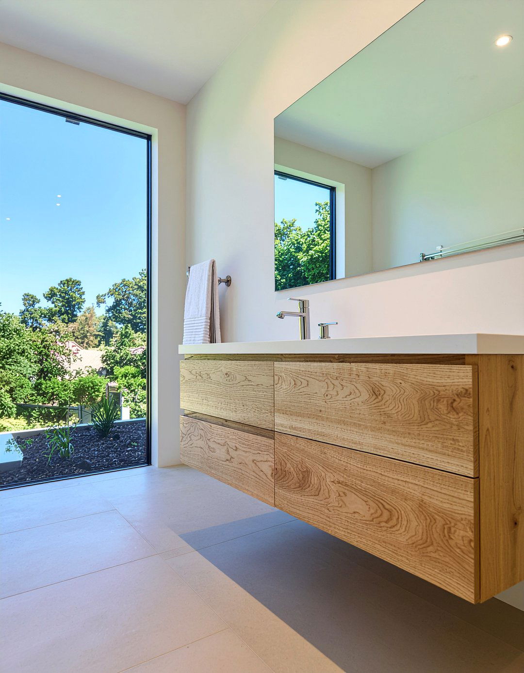 Floating Vanity - 30 new construction bathroom ideas