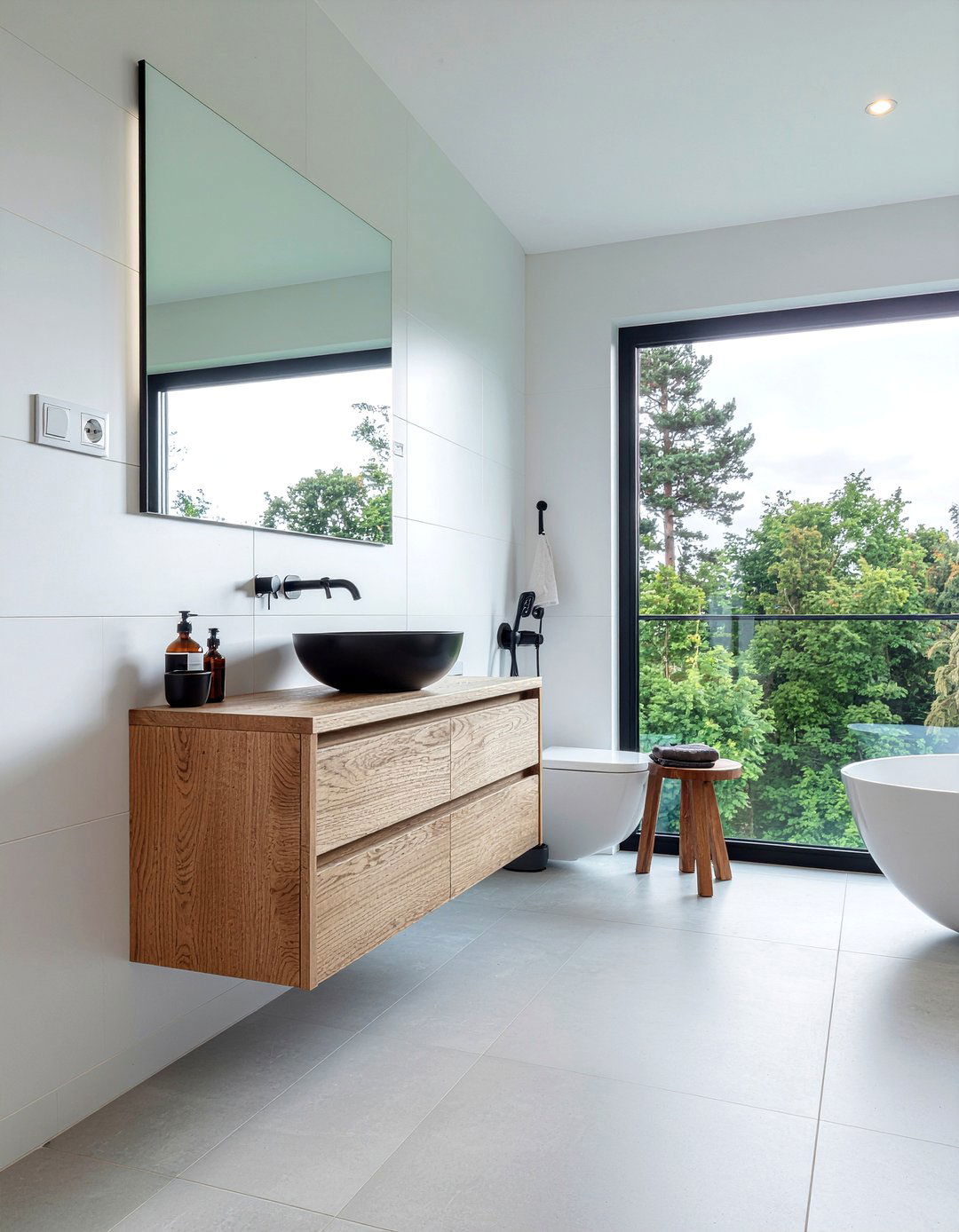 Floating Vanity - 30 powder room ideas