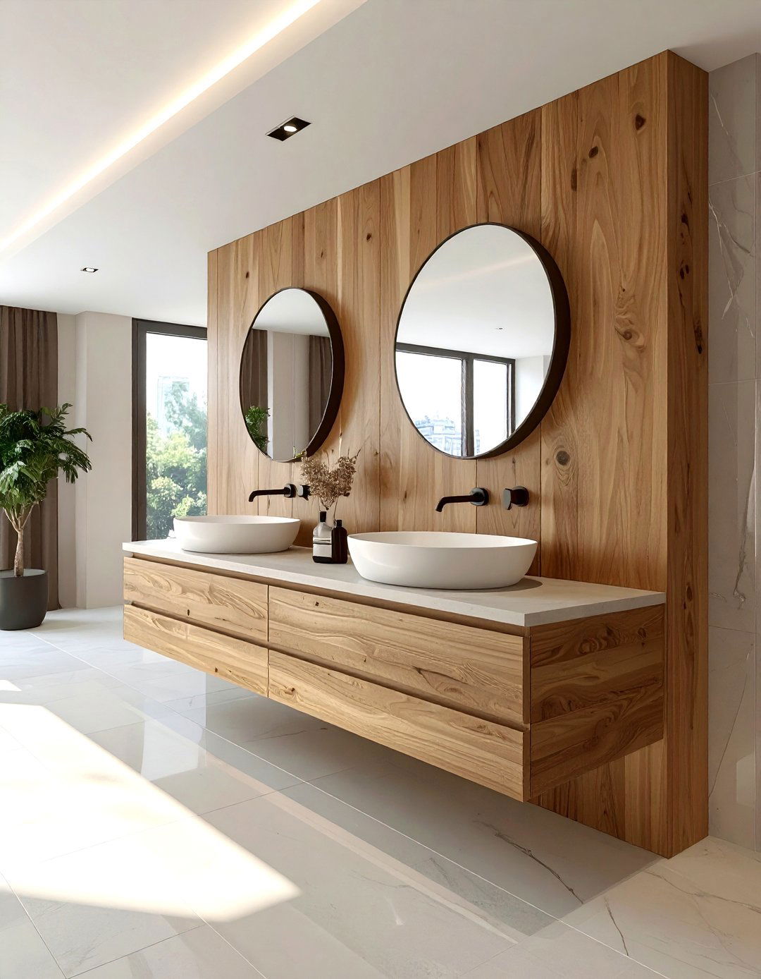 Floating Vanity - 30 shared bathroom ideas