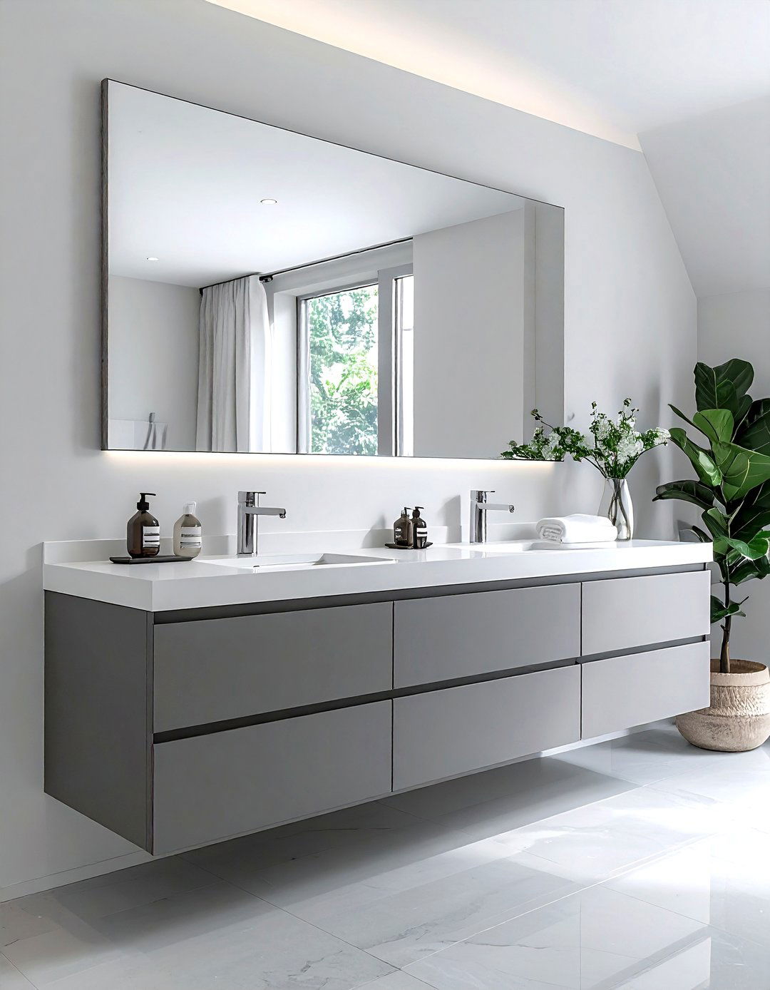 Floating Vanity - 30 bathroom furniture settings