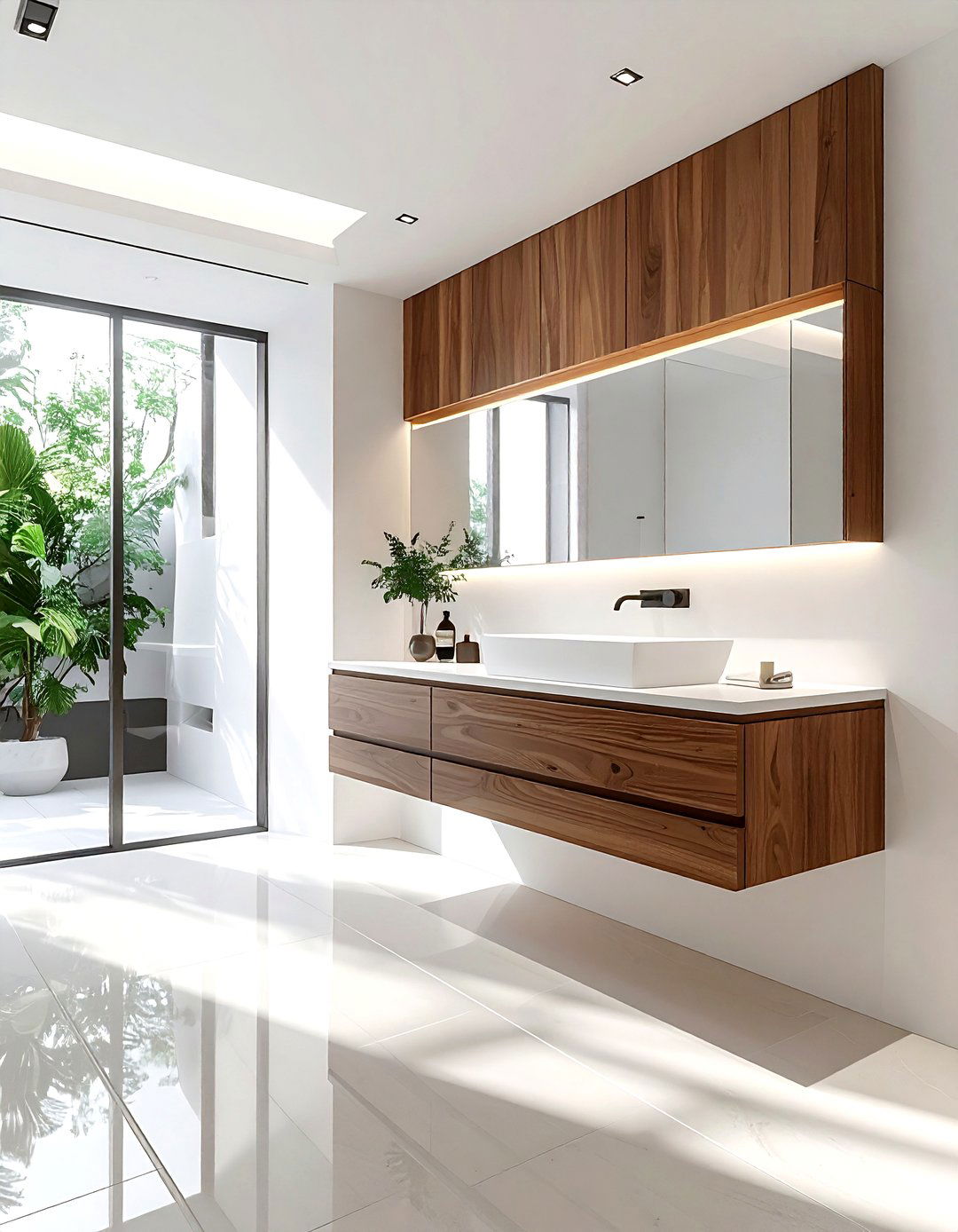 Floating Vanity Bathroom - 30 mid-century modern bathroom ideas