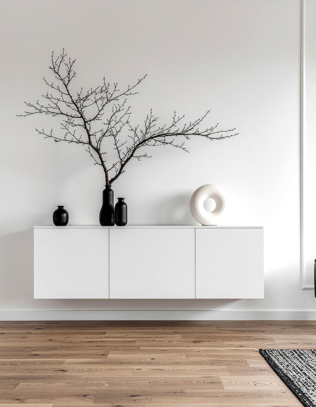 Floating Wall Cabinet - 30 living room display cabinet ideas