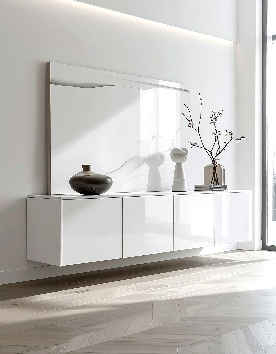 Floating Wall Mounted Sideboard - 30 dining room sideboard ideas