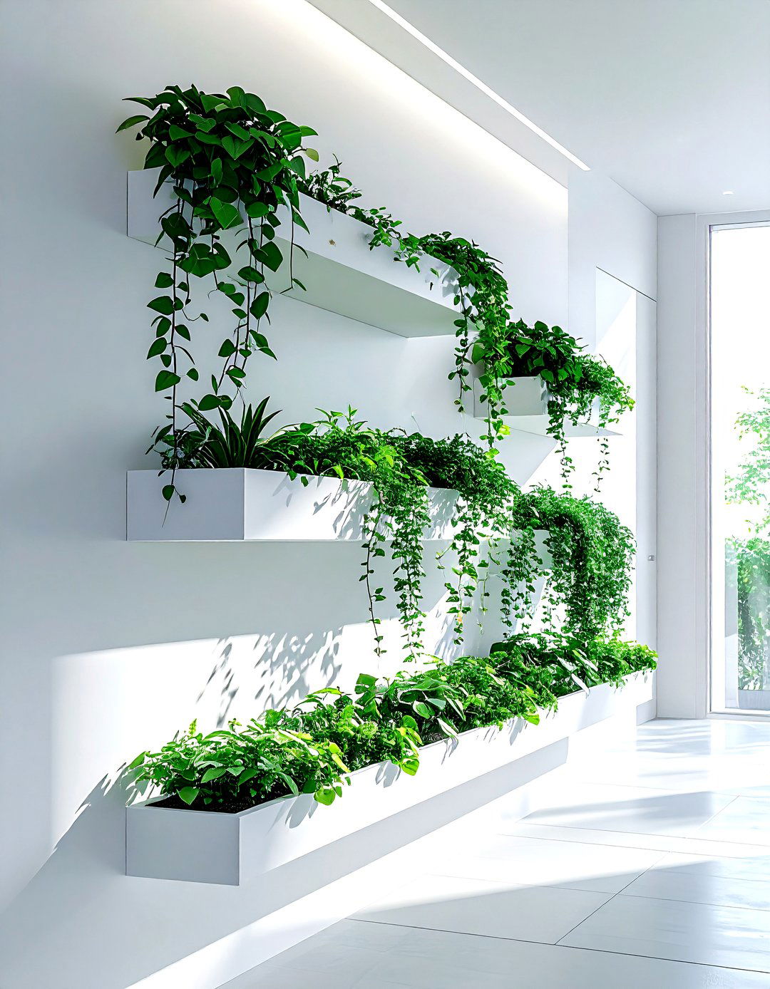 Floating Wall Plant Shelf - 30 planter ideas