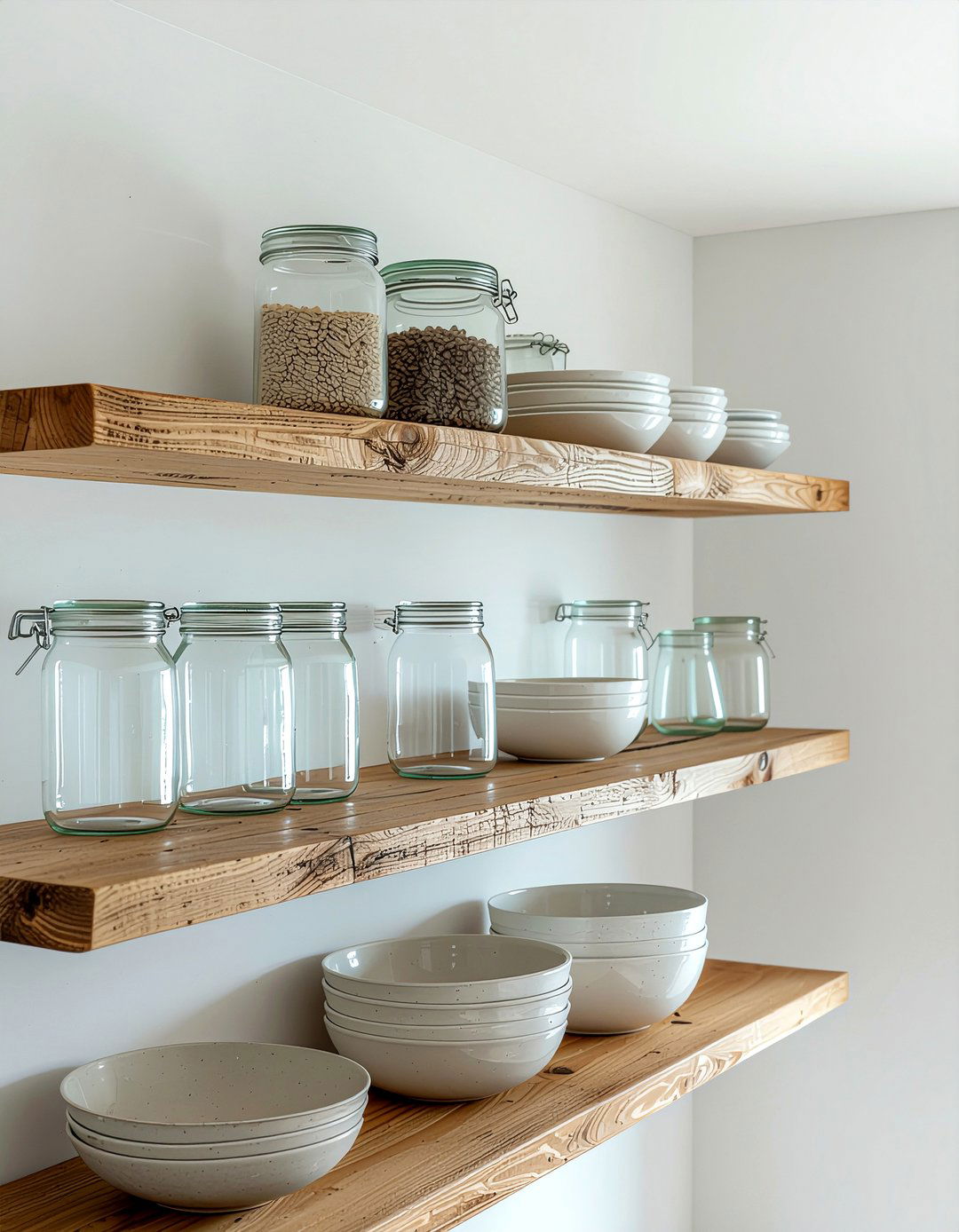 Floating Wall Shelf - 30 dining room organization ideas