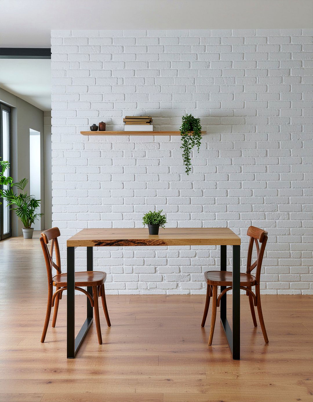 Floating Wall Shelf Dining Table - 30 dining room space saving ideas