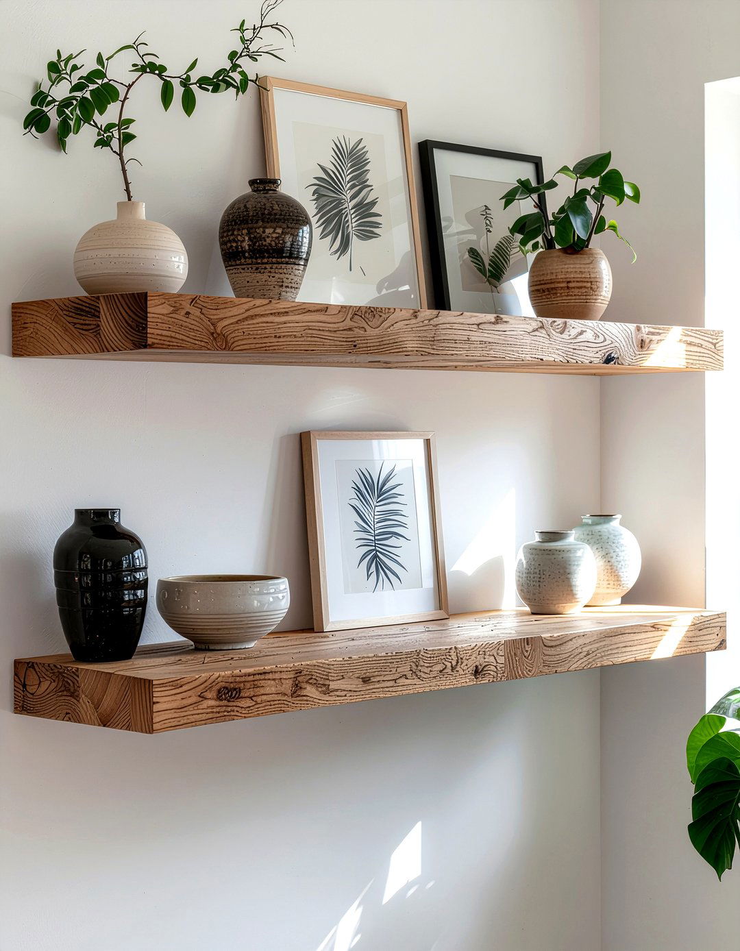 Floating Wall Shelves - 30 living room minimalist furniture ideas