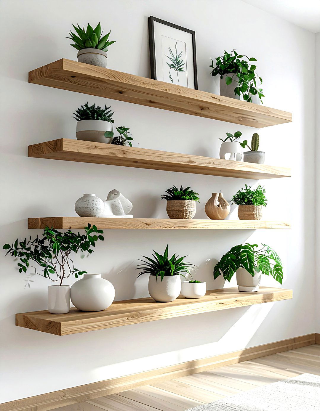 Floating Wall Shelves - 30 living room storage solutions