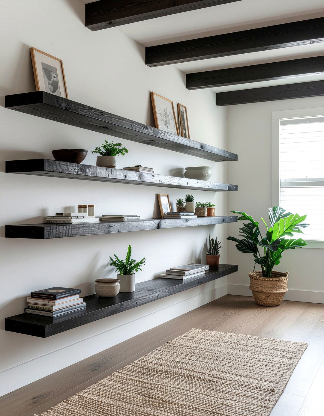 Floating Wall Shelves - 30 one day living room ideas