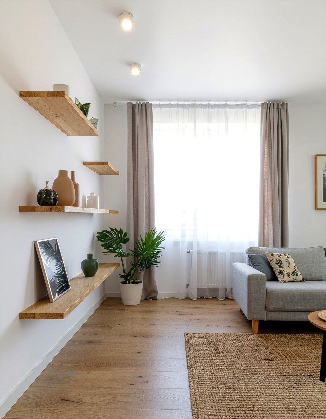 Floating Wall Shelves - 30 toddler friendly living room ideas