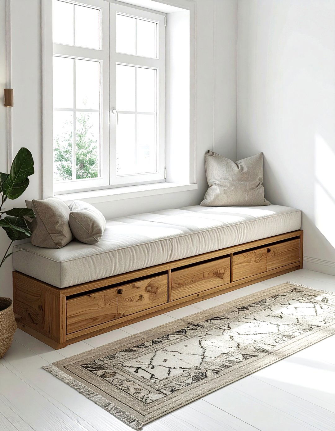 Floating Window Seat Storage - 30 living room window seat storage