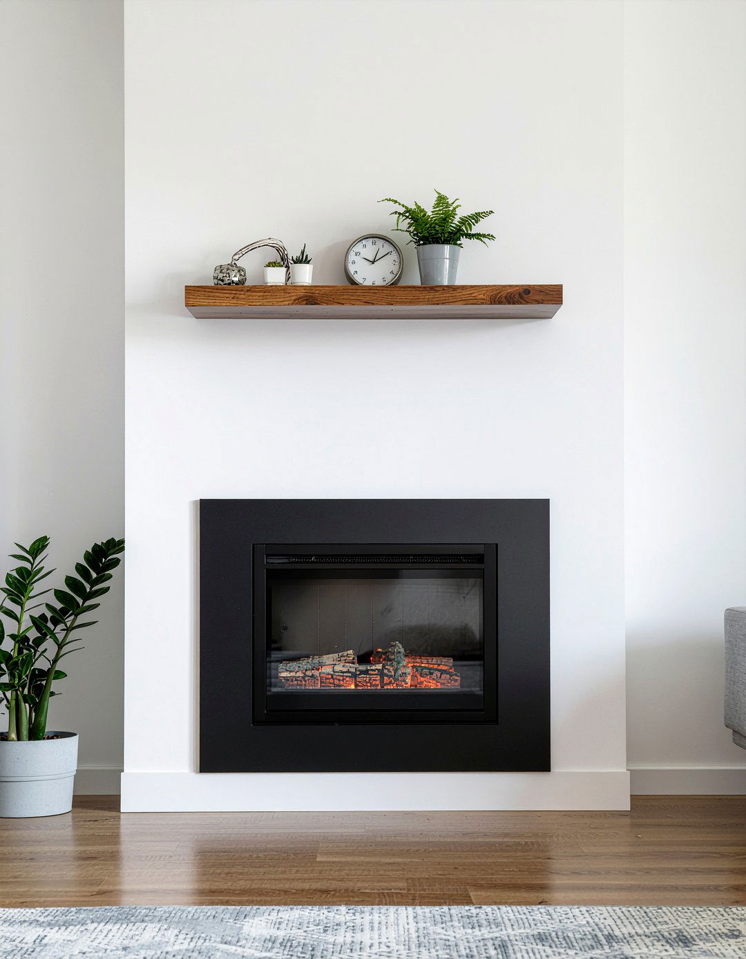 Floating Wood Shelf - 30 bedroom fireplace mantels
