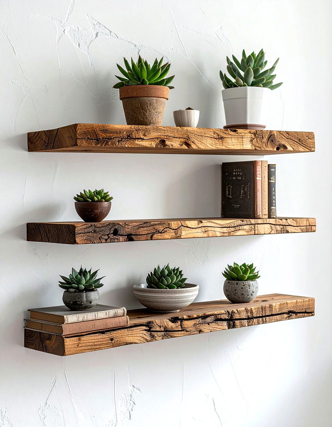 Floating Wood Shelf - 30 decor upgrade ideas