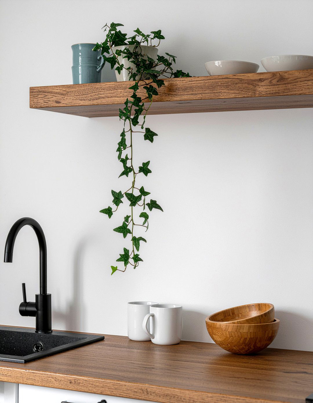 Floating Wood Shelf Kitchen - 30 kitchen shelf decor ideas