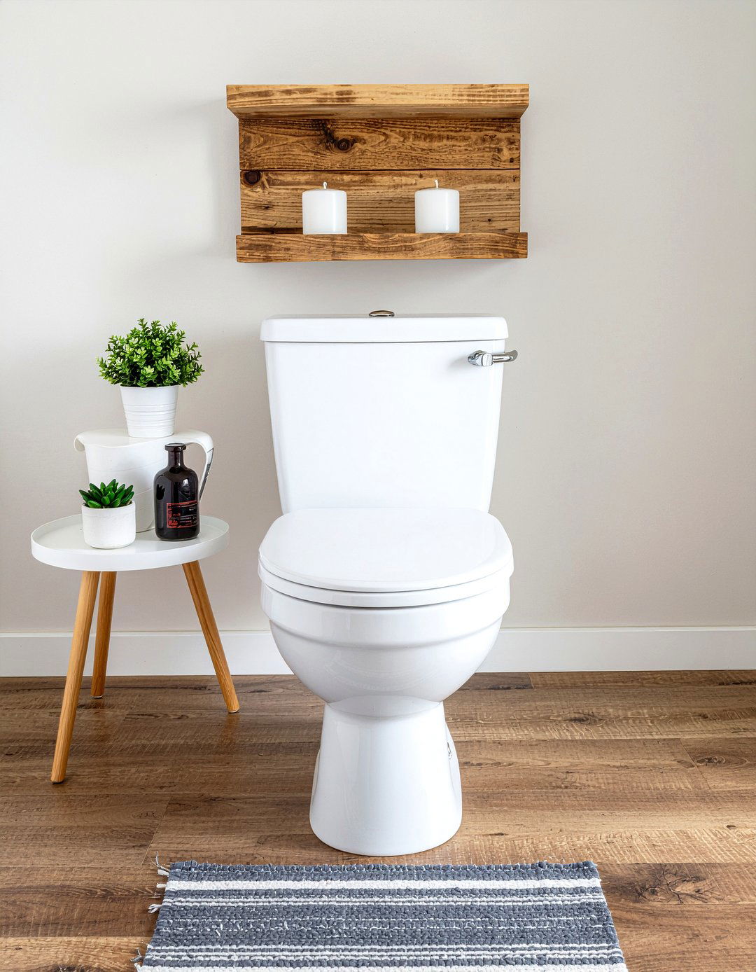 Floating Wood Shelf Toilet - 30 bathroom toilet ideas