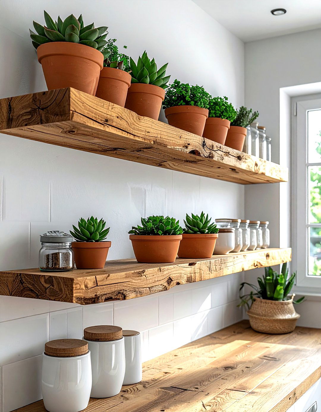 Floating Wood Shelves - 30 wall decor ideas