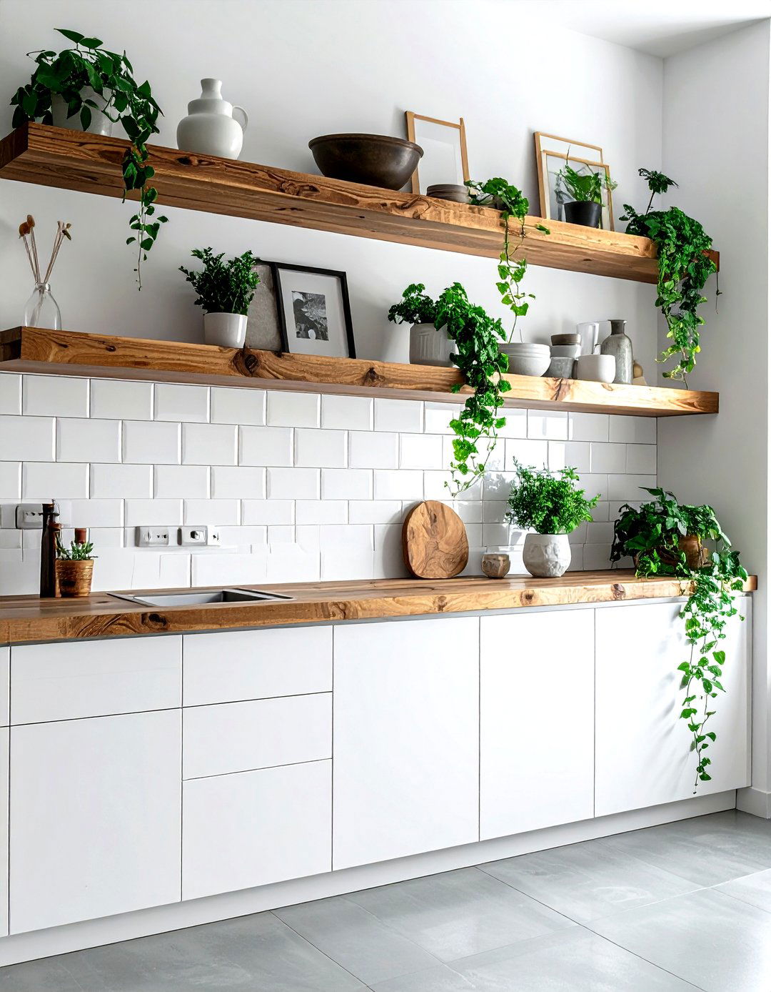 Floating Wood Shelves - 30 DIY decor ideas