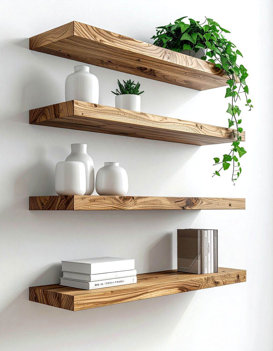 Floating Wood Shelves - 30 perfect decor ideas