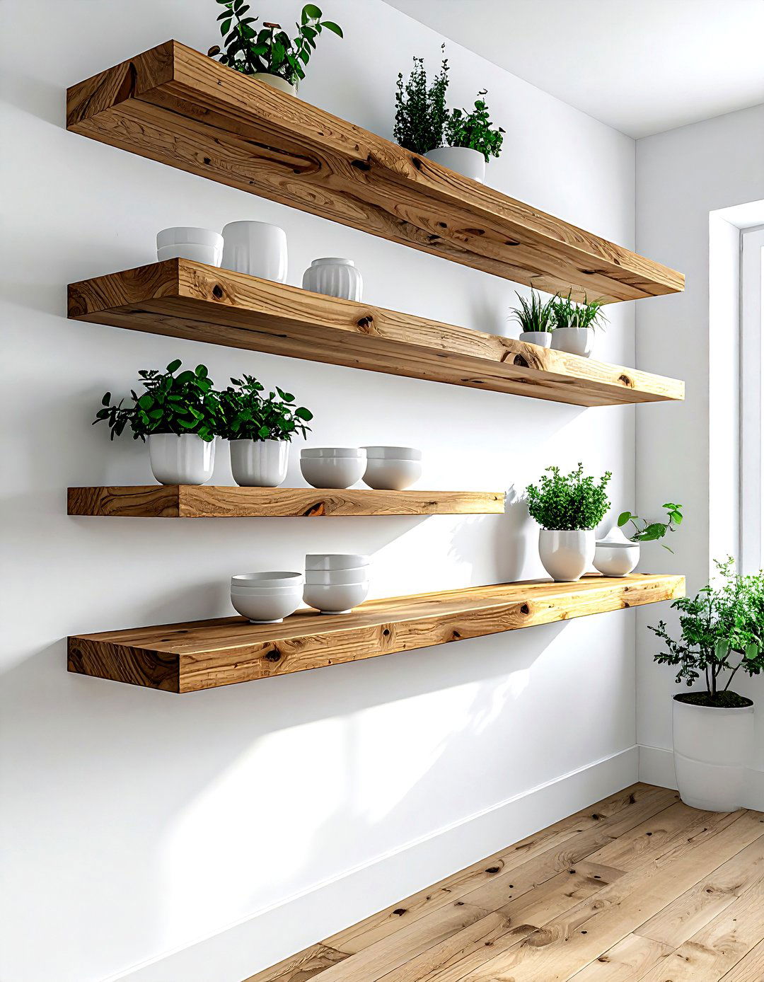 Floating Wood Shelves - 30 Property Brothers decor ideas