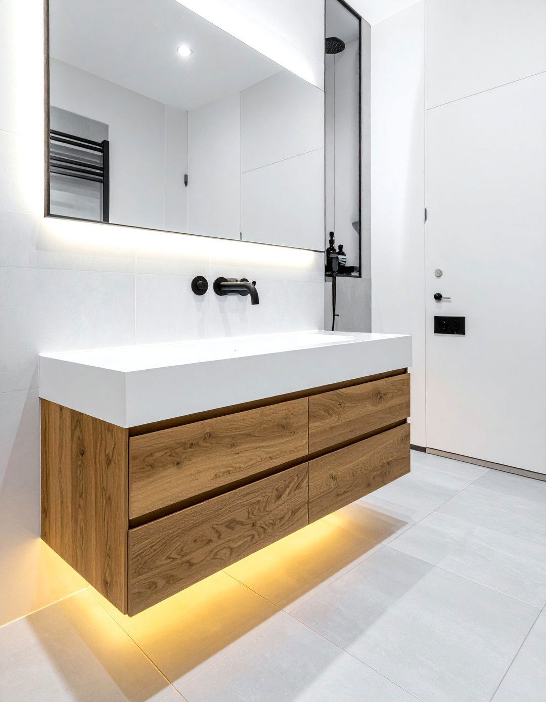 Floating Wood Vanity - 30 bathroom vanity ideas