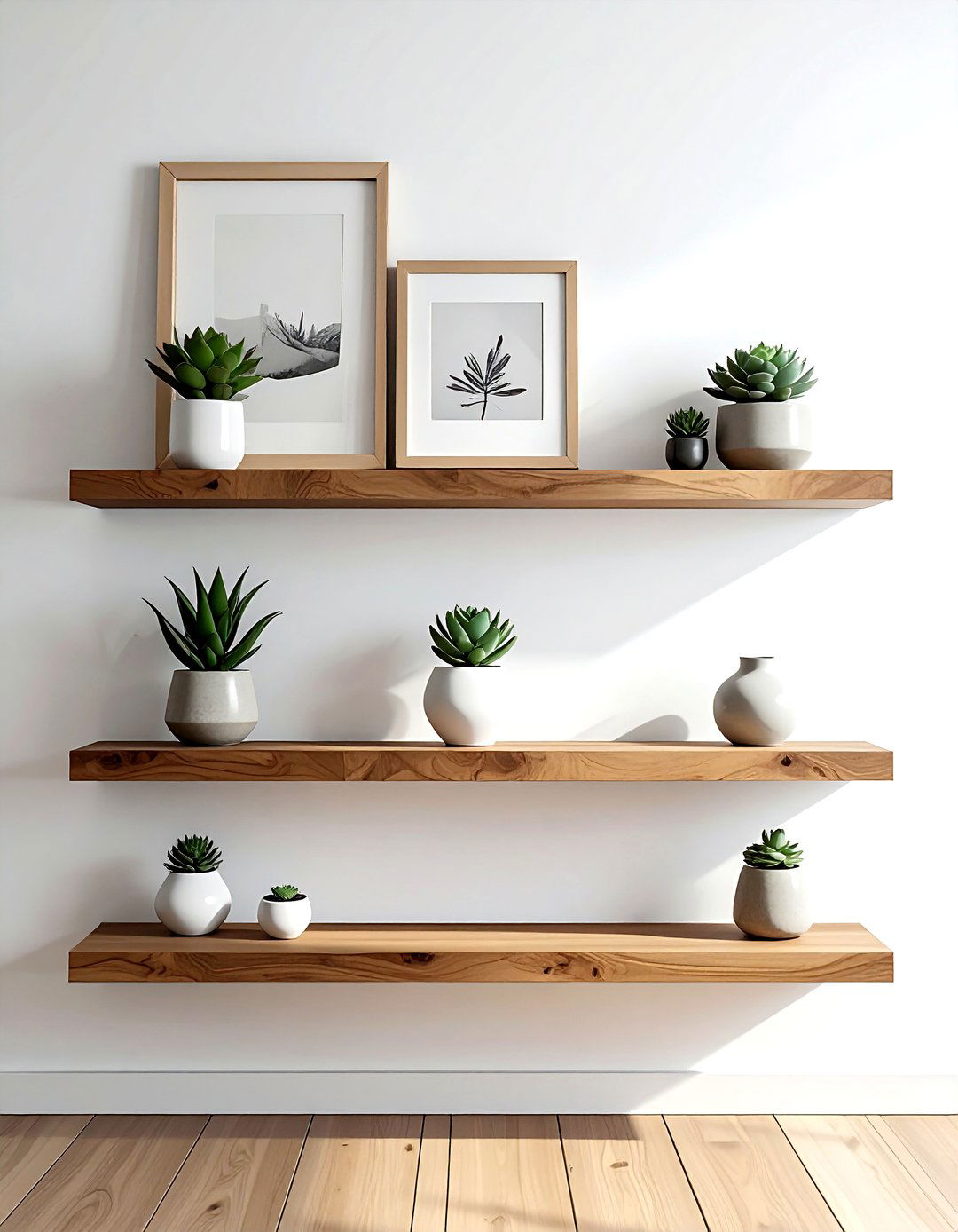 Floating Wood Wall Shelf - 30 HGTV decor ideas