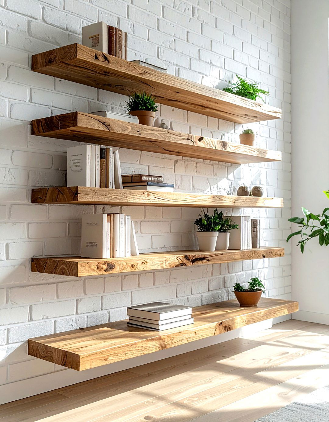 Floating Wooden Shelves - 30 decor wishlist ideas
