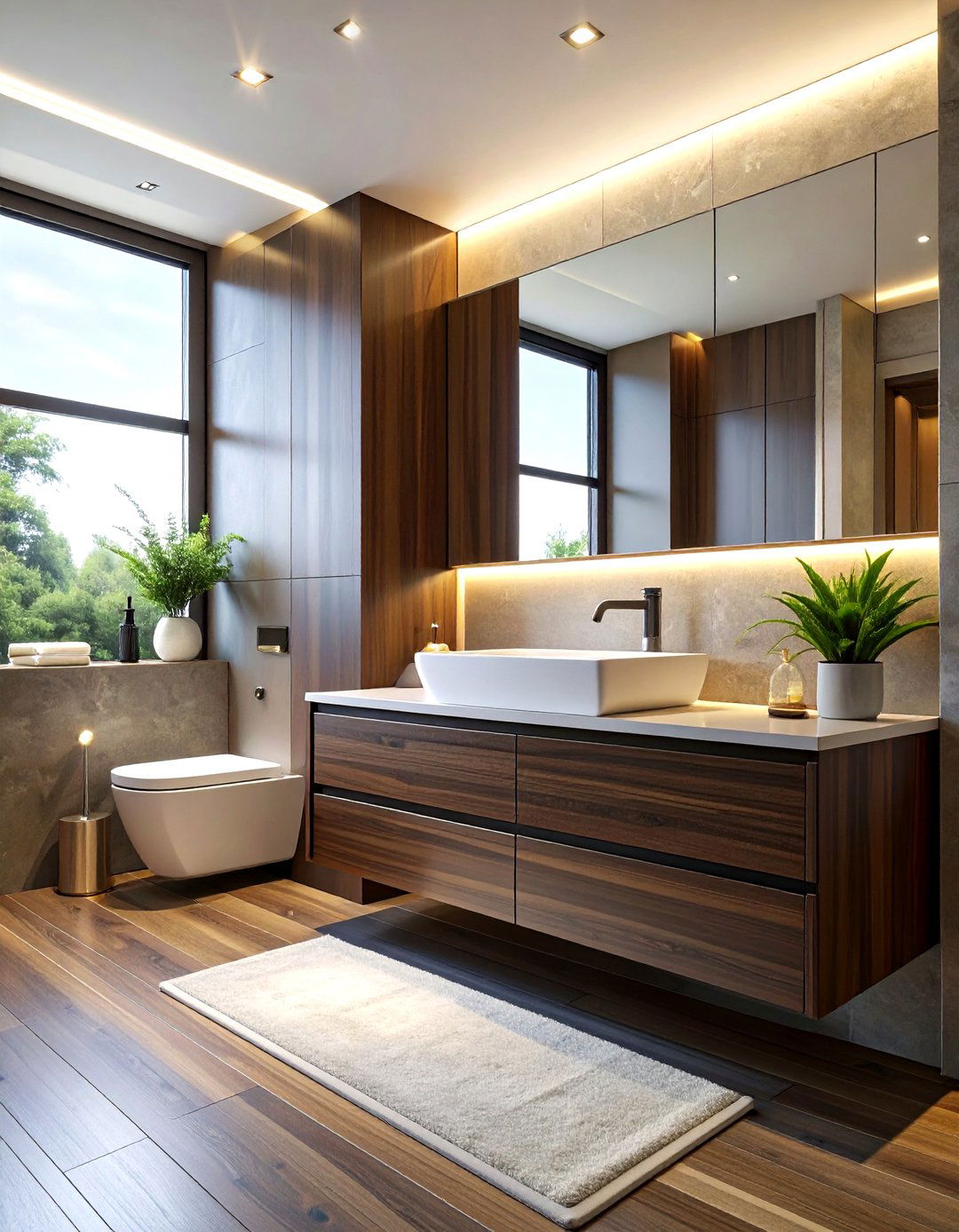 Floating bathroom cabinet - 30 spa bathroom ideas