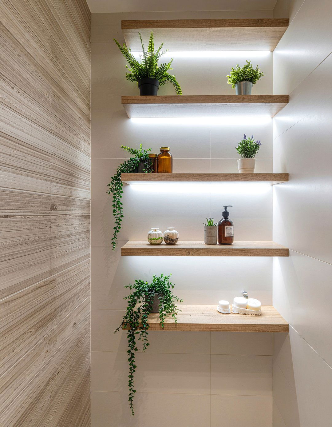 Floating bathroom shelving - 30 bathroom etagere ideas