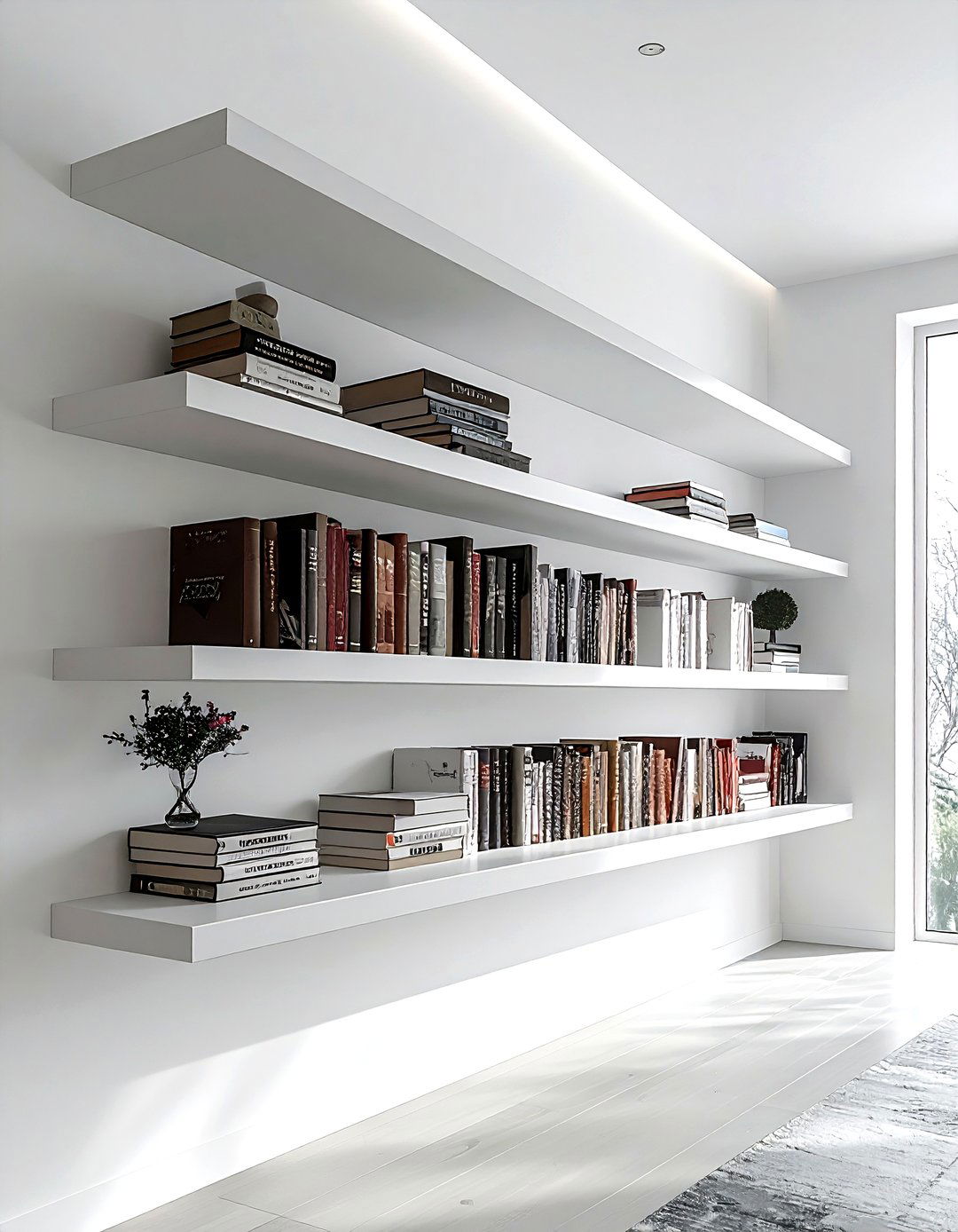 Floating bookshelves - 30 book decor ideas_1