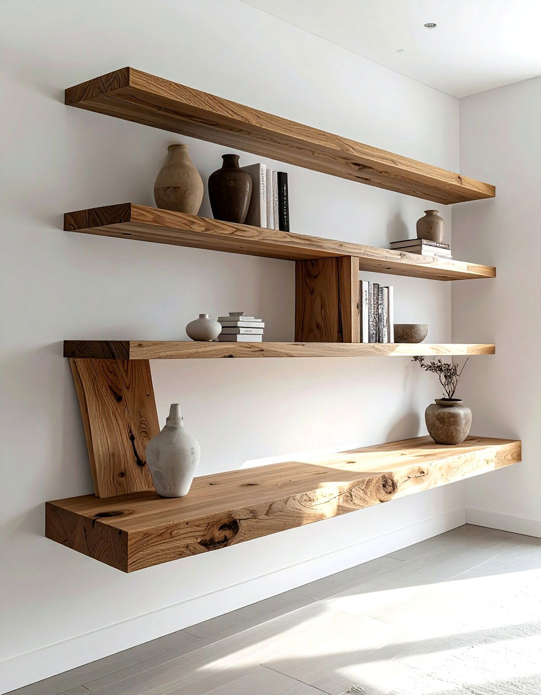 Floating built in shelf - 30 built-in bookcase ideas