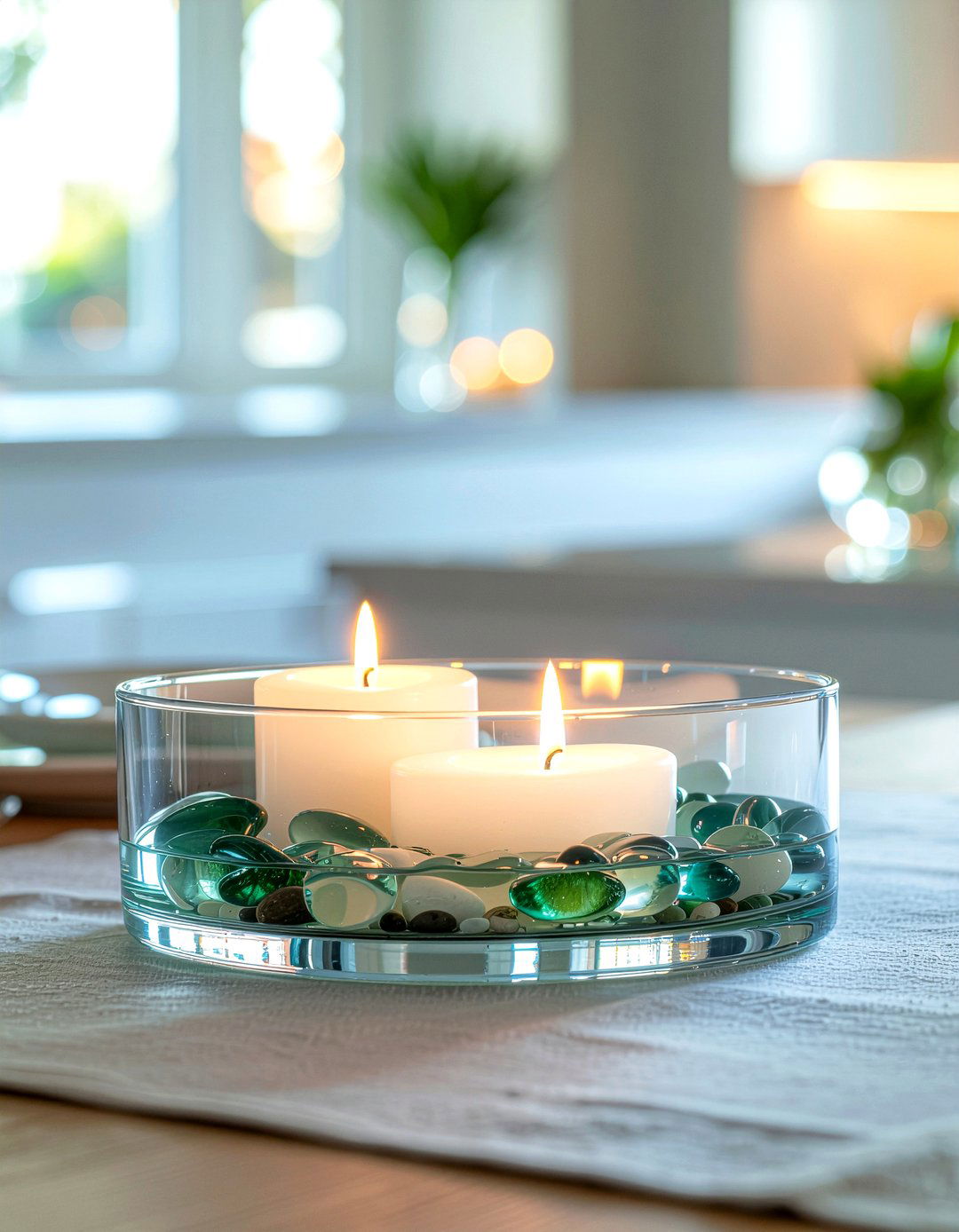 Floating candles passover centerpiece - 30 Passover seder dining room ideas