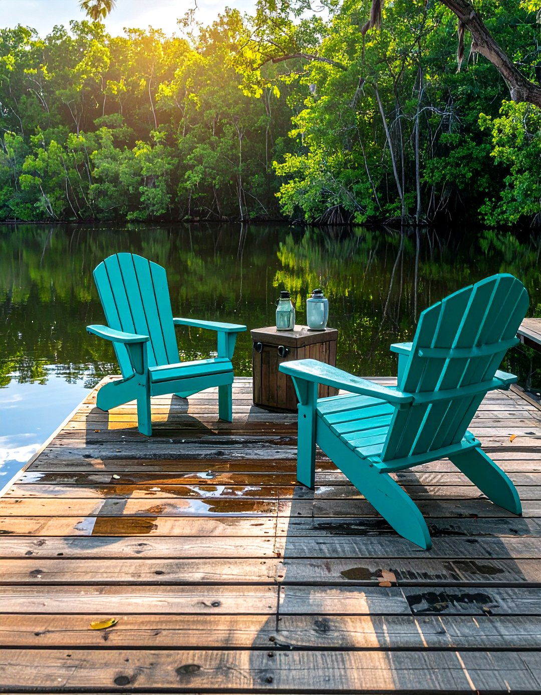 Floating dock lounge - 30 lake house decor ideas