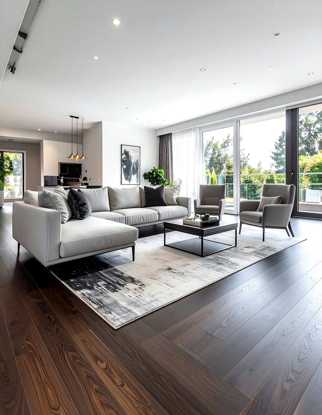 Floating furniture arrangement - 30 living room staging ideas