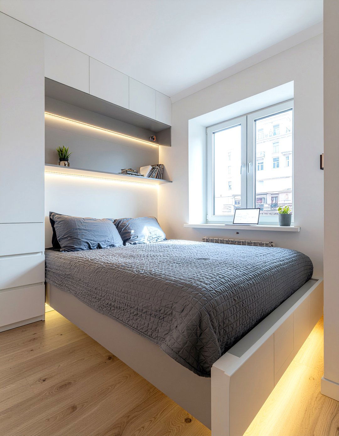 Floating furniture bedroom - 30 oddly shaped bedroom ideas