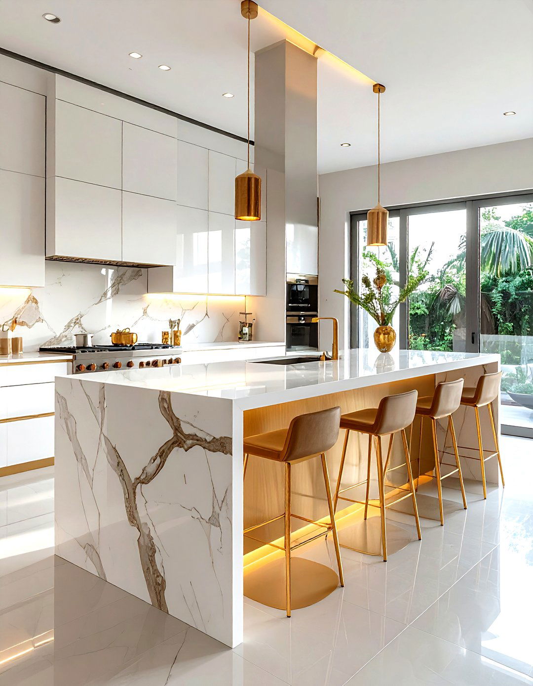 Floating kitchen island - 30 architect home decor ideas