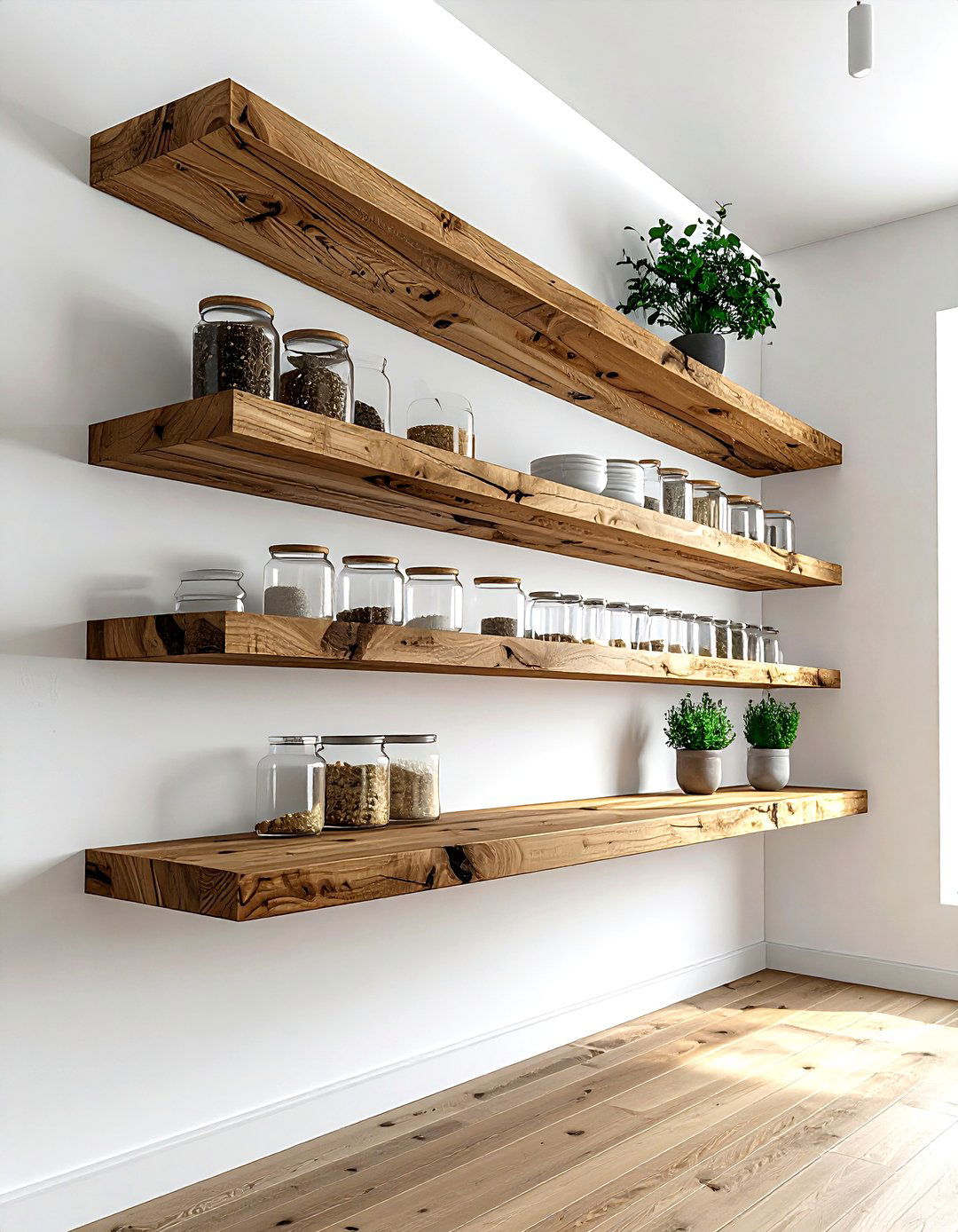 Floating kitchen shelf - 30 kitchen furniture ideas