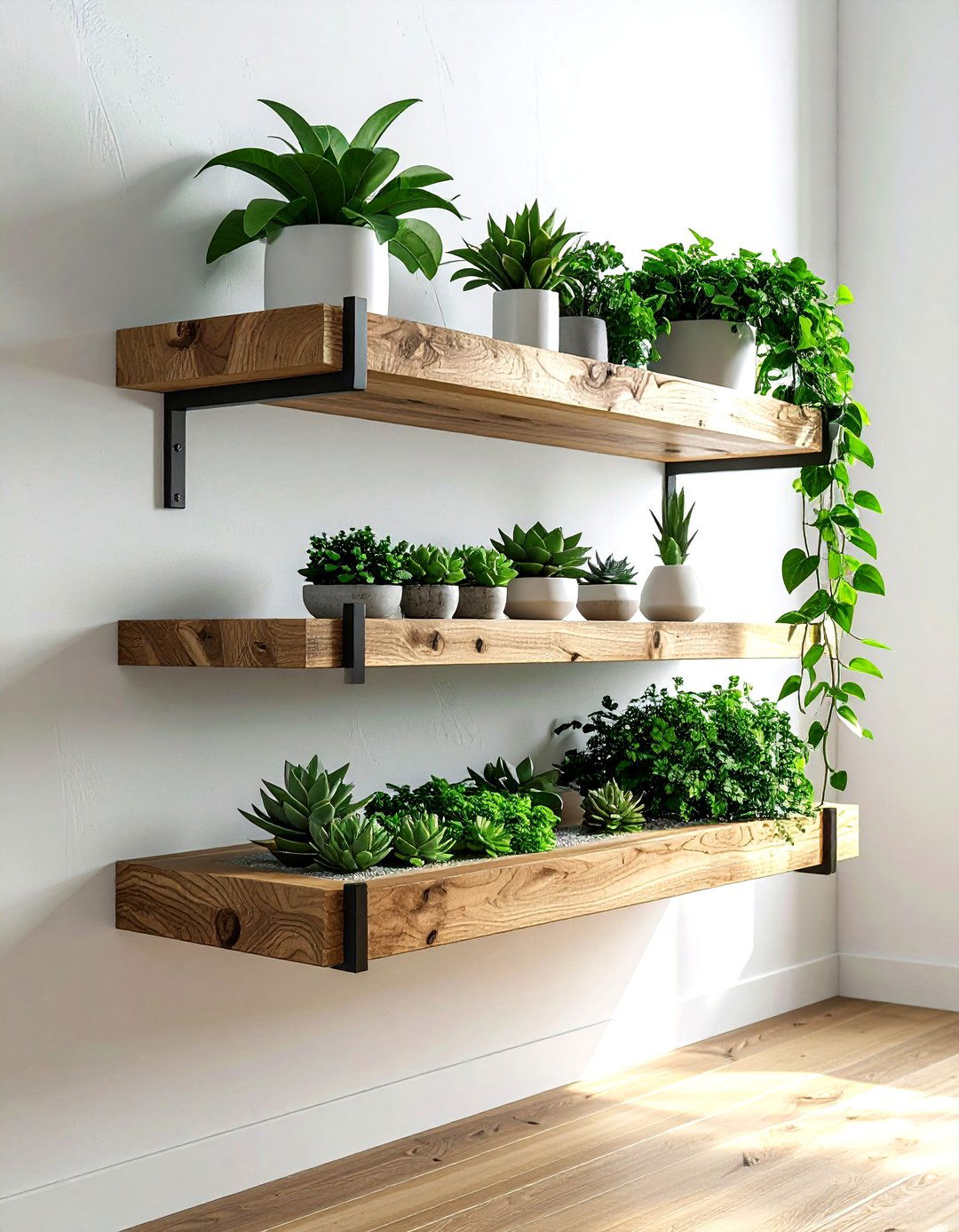 Floating plant shelf - 30 plant shelf ideas