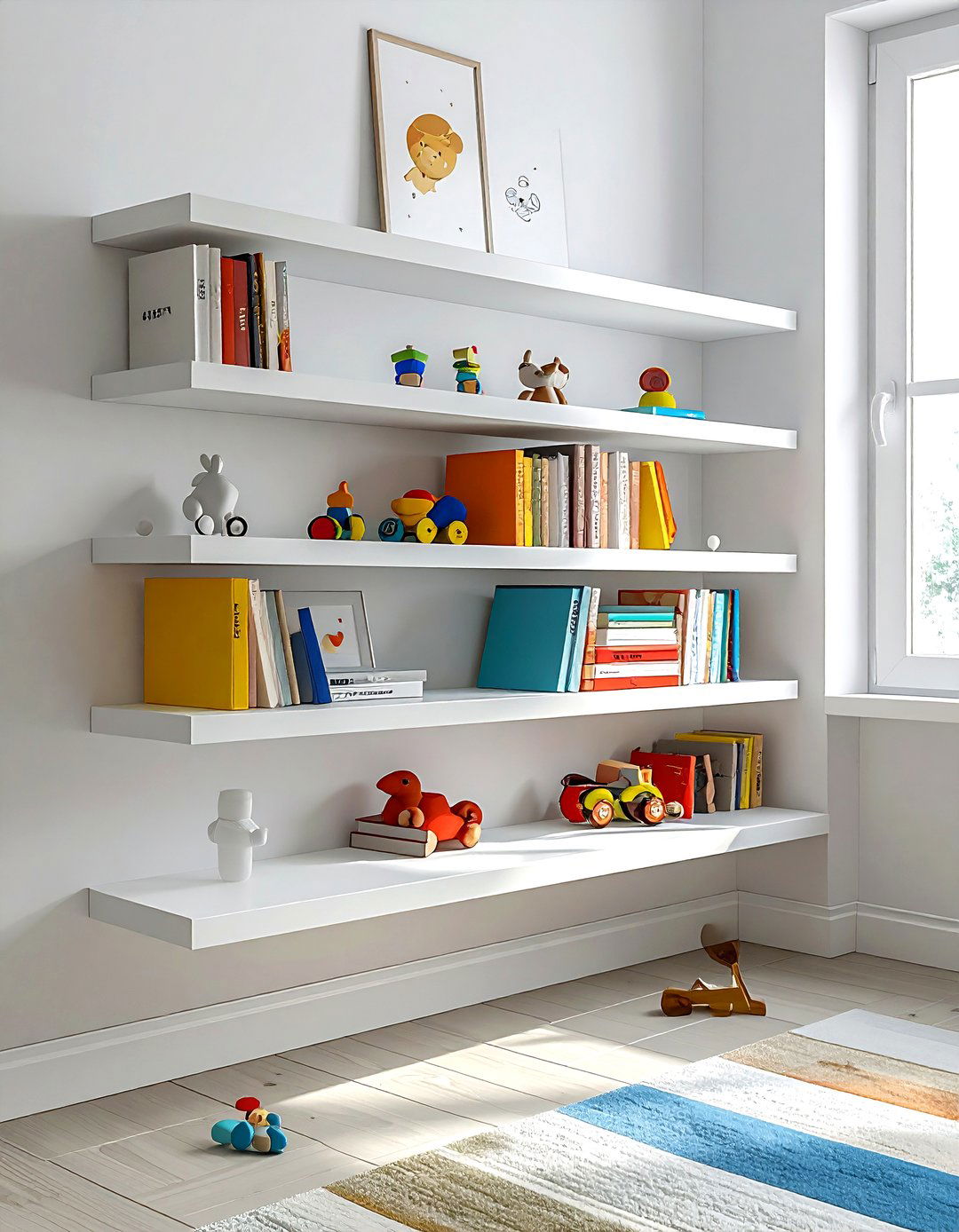 Floating shelf - 30 kid-friendly decor ideas