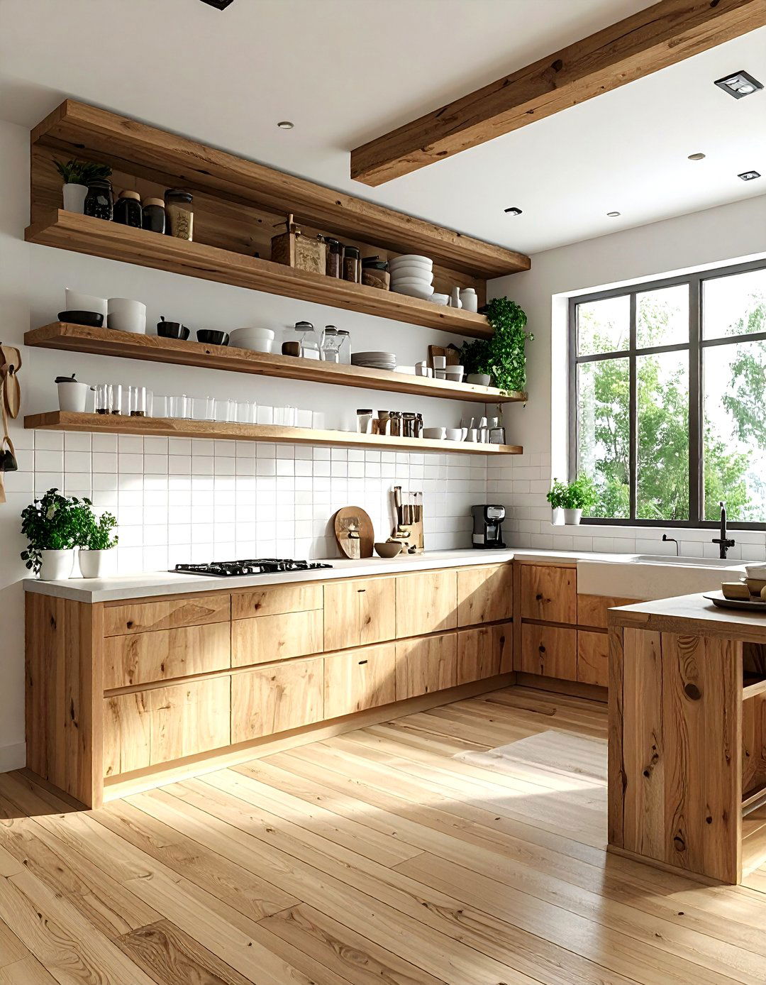 Floating shelf kitchen - 30 uncomplicated kitchen ideas