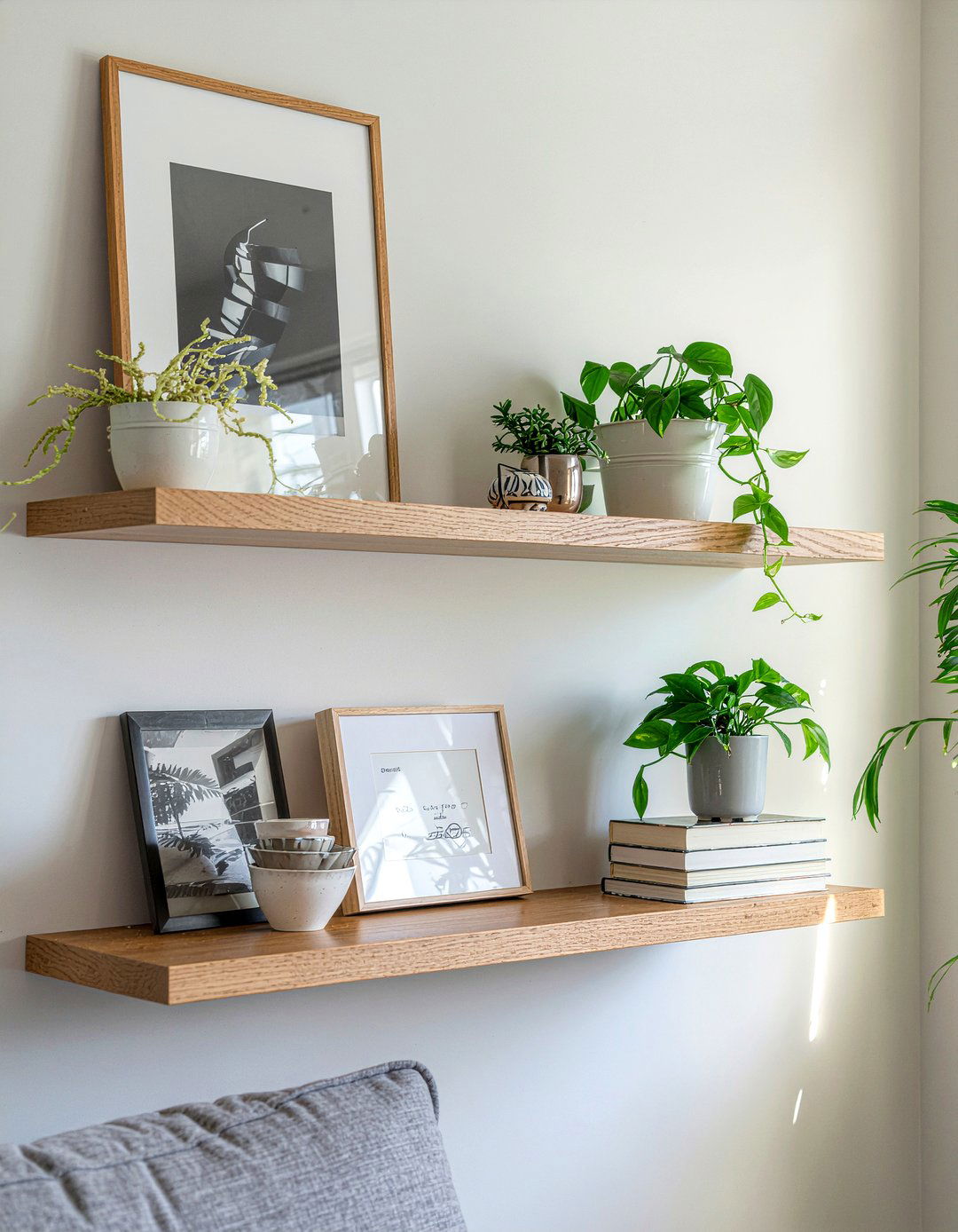 Floating shelf living room - 30 sanctuary living room ideas