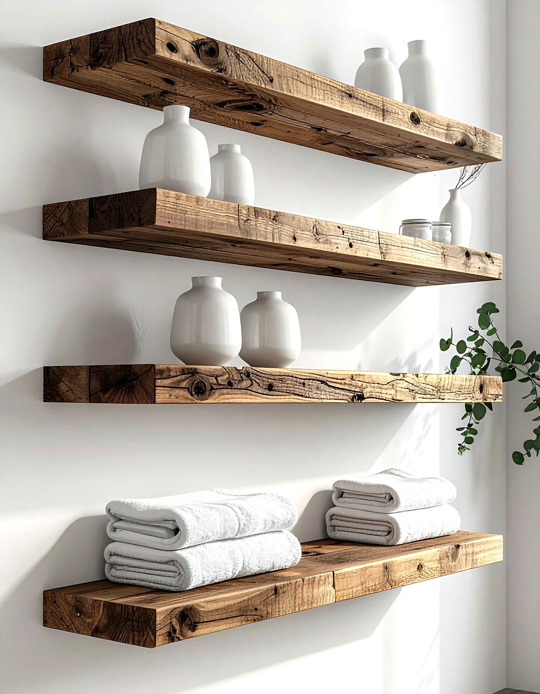 Floating shelves - 30 bathroom space-saving ideas
