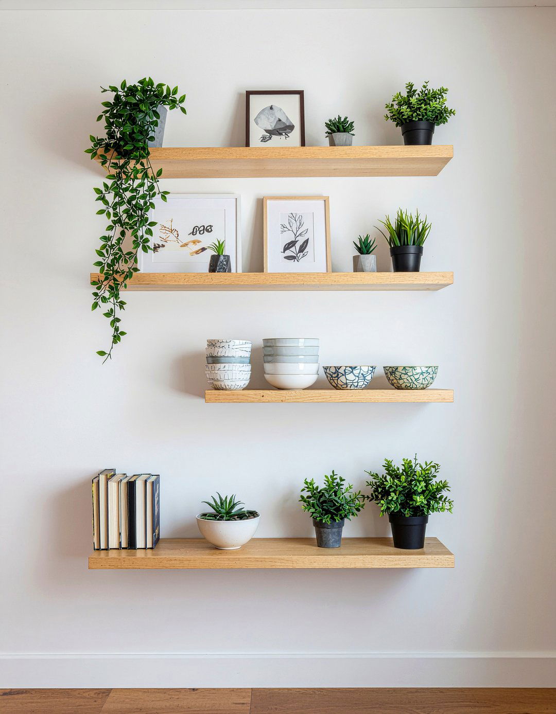 Floating shelves - 30 living room on a budget ideas