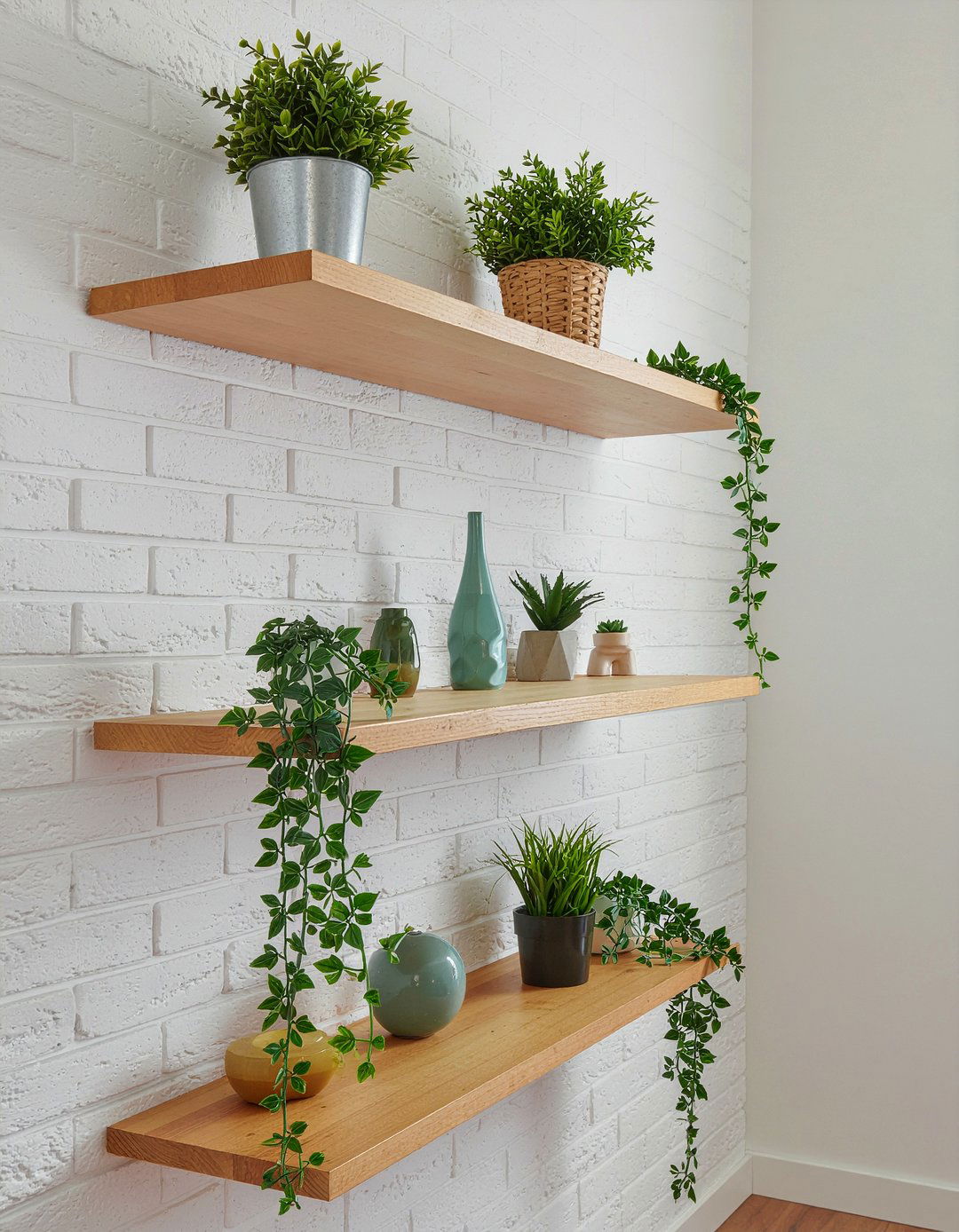 Floating shelves - 30 tiny living room ideas