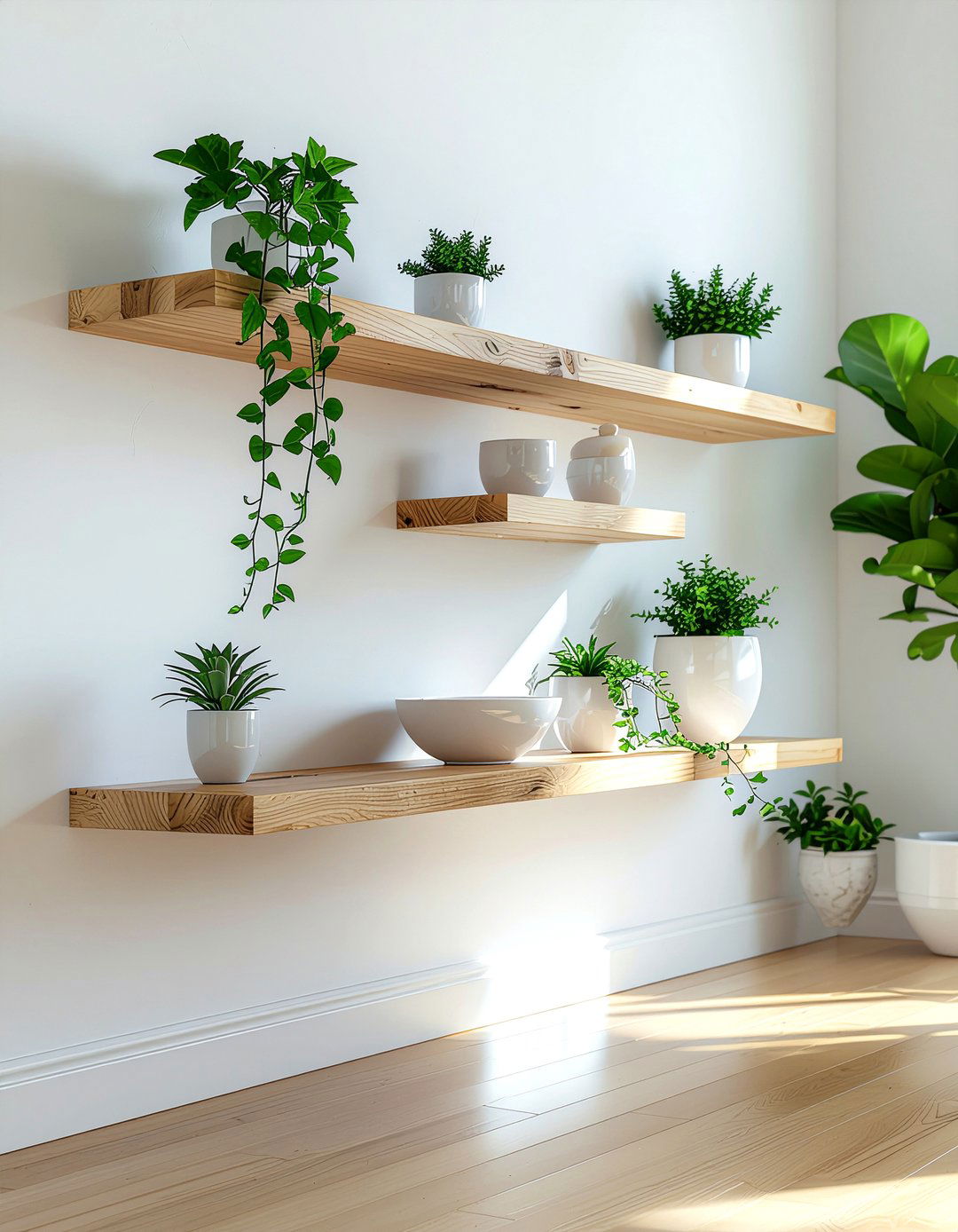 Floating shelves decor - 30 dining room refresh ideas