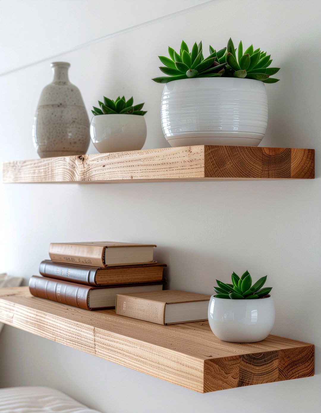 Floating shelves for bedroom - 30 tiny bedroom ideas