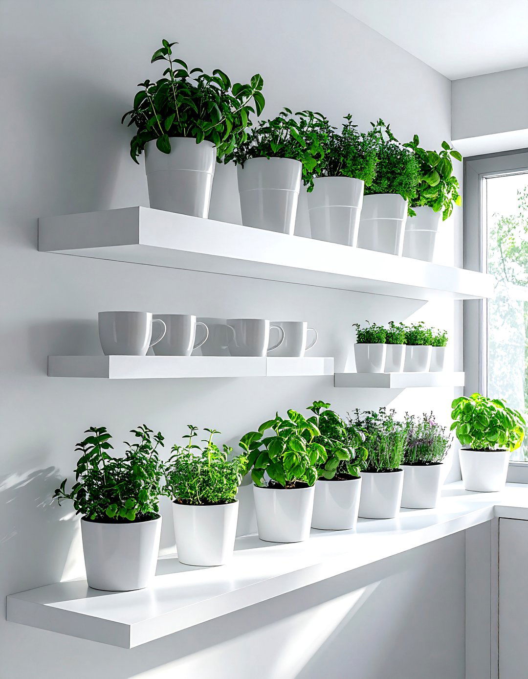 Floating shelves with command strips - 30 removable decor ideas