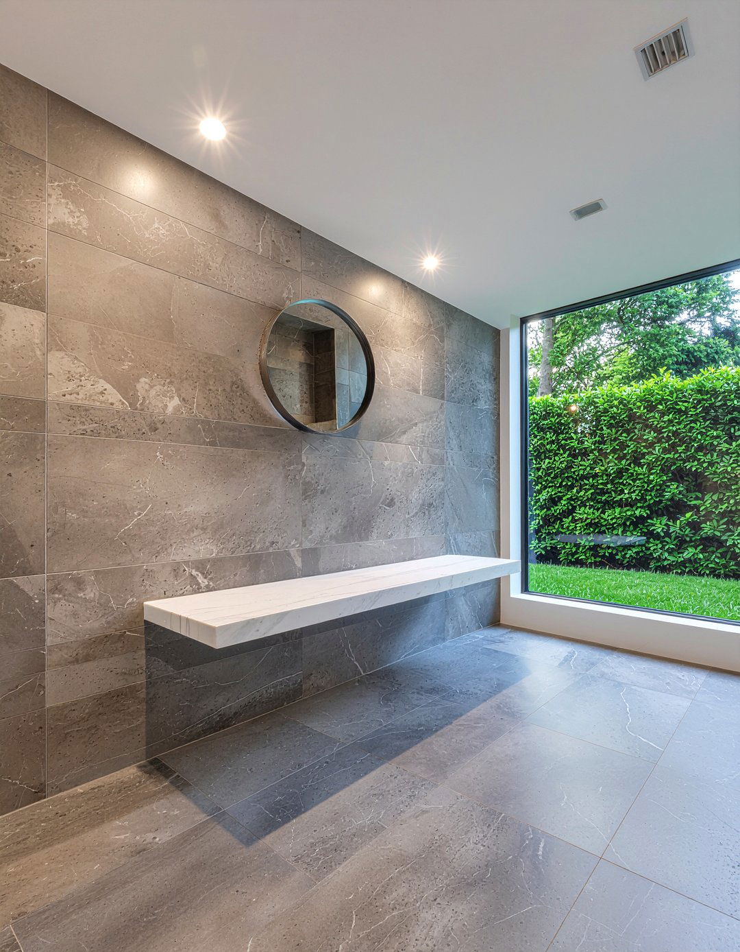 Floating shower bench - 30 bathroom bench seating ideas